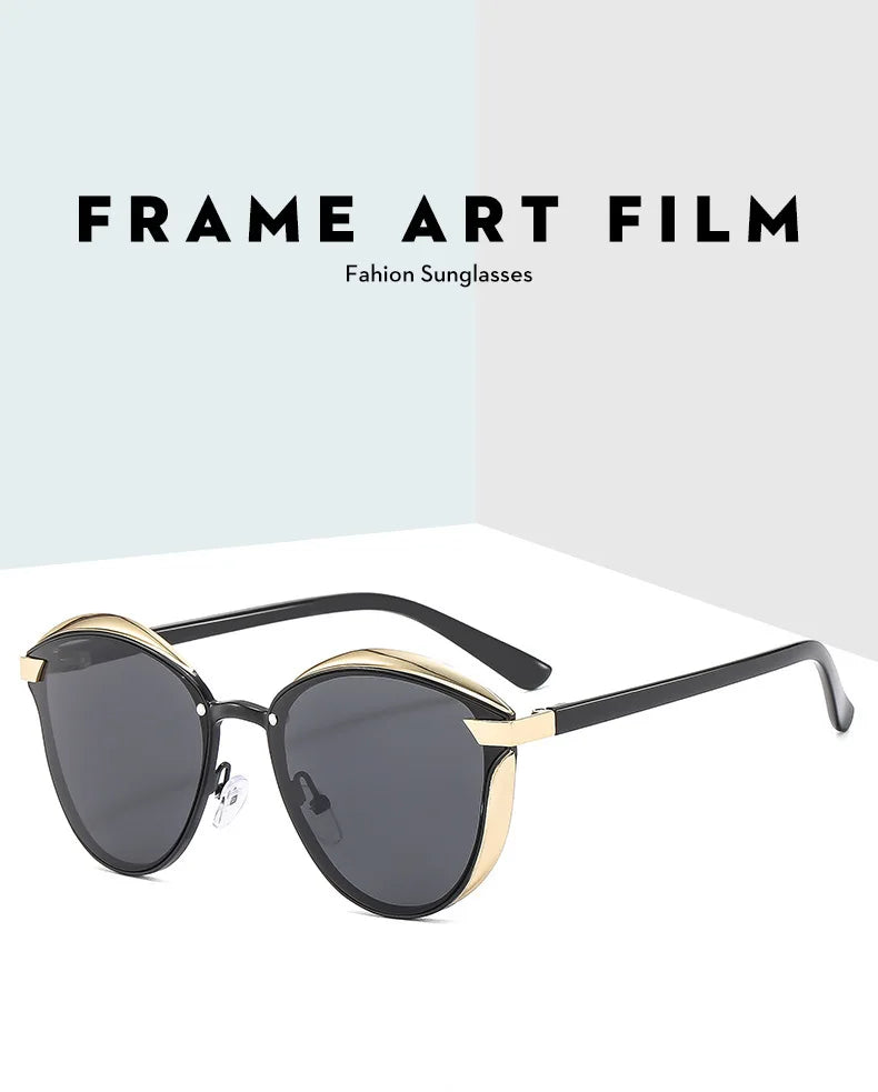 New Style Polarized Sunglasses For Women Catmore Round Sun Glass Ladies Woman Eyewear Accessory UVAB Protection