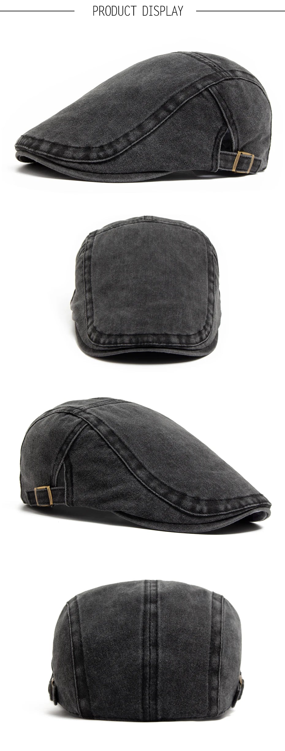 New Vintage Cotton Beret Men Women Fashion Flat Visor Cap Casual Autumn Berets Retro Newsboy Hat Summer Unisex Adjustable