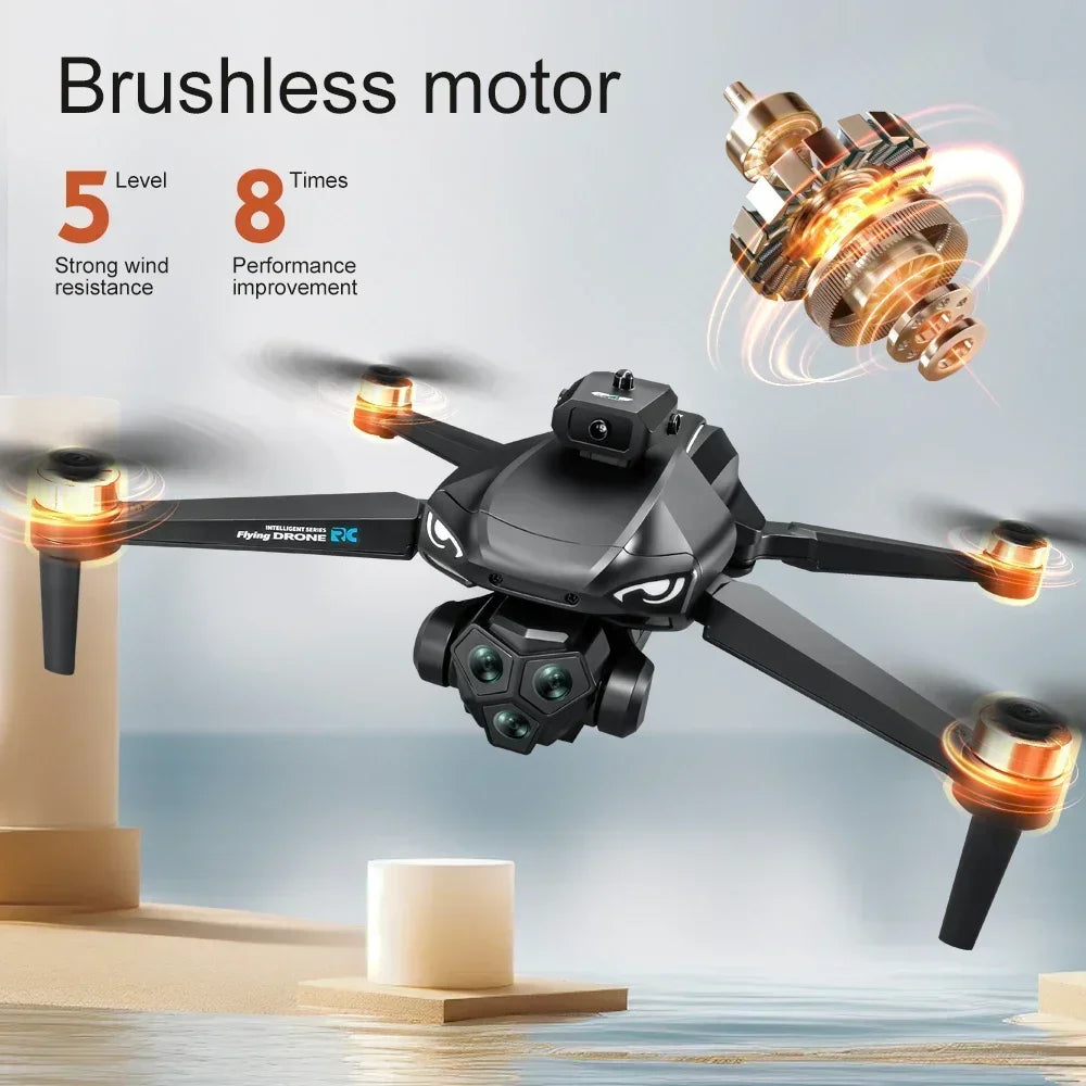 2025 New M33 RC Drone 4K Professinal With Wide Angle Triple HD Camera Foldable RC Helicopter WIFI FPV Height Hold Apron Sell