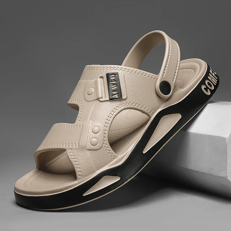 Men's Slippers Summer New Sandals EVA Light Adult Thick-soled Beach Shoes Non-slip Open-toe Sandals for Outdoor