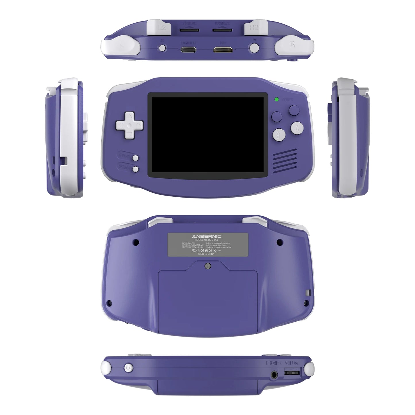 ANBERNIC RG34XX Retro Handheld Game Console 3.4” IPS Linux 64-bit 3500mAh Video Gaming Player Supports Streaming WIFI Bluetooth