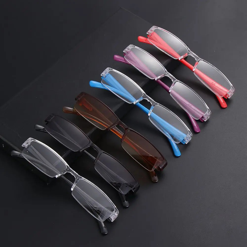 Korean Fashion Reading Glasses Men Women Clear Lens Half Frame Presbyopic Eyewear 1.0 1.5 2.0 2.5 3.0 3.5 4.0 for Reader