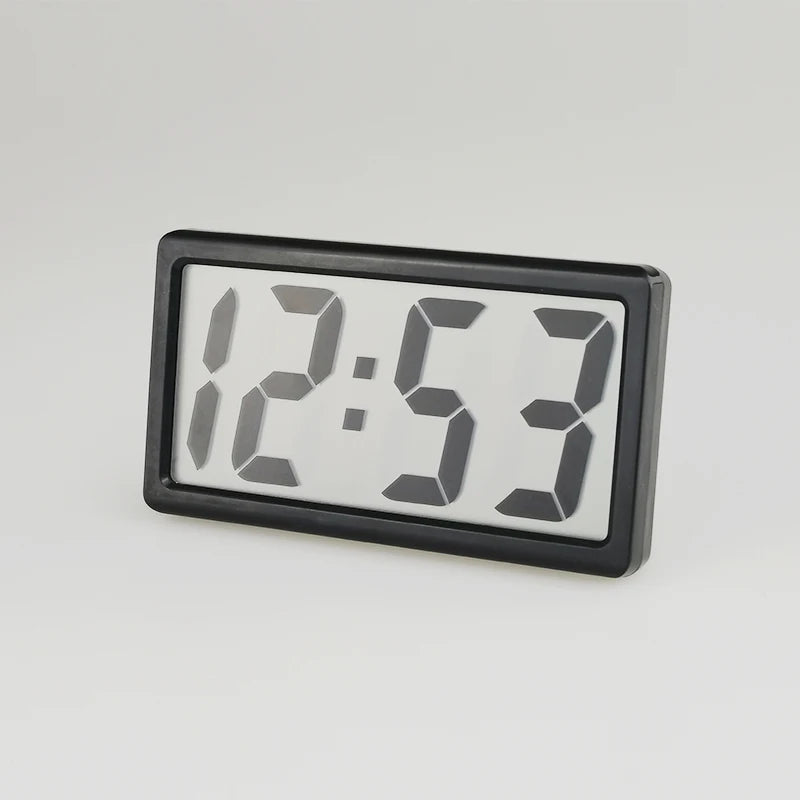 1pc Mini Battery Powered Digital Desk Clock Time Date 12-hour Display Table Clock Wall-mounted LCD Clock With 4Pcs AG10 Battery