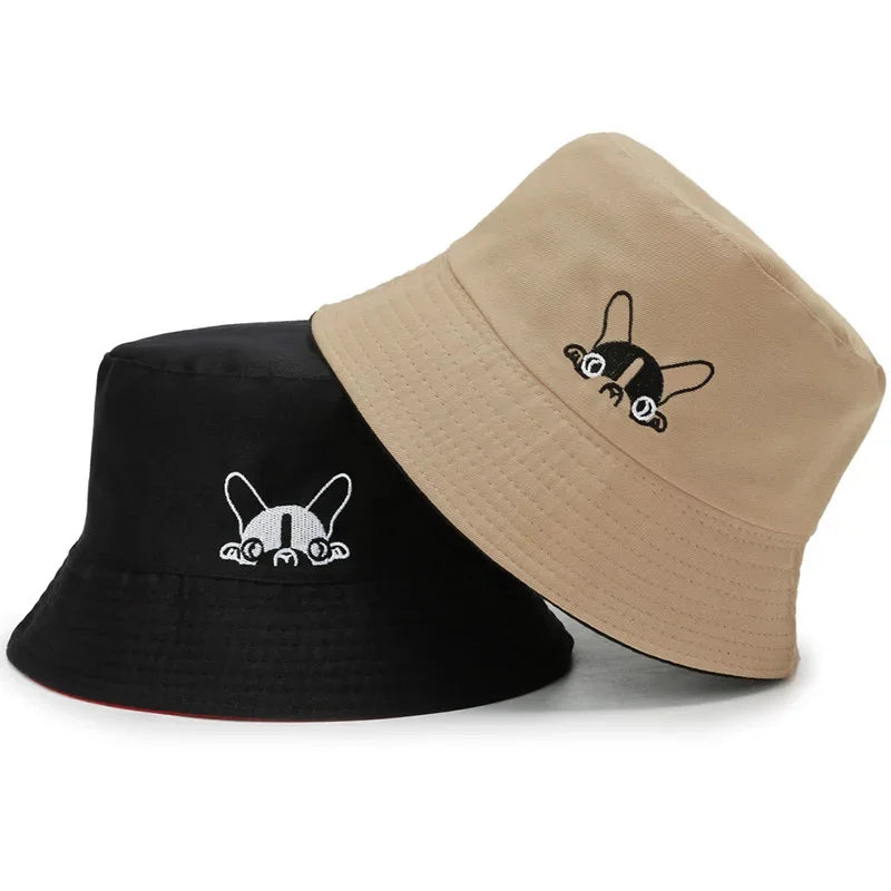 Double-sided Wear Bucket Hats for Men Women Japanese Graffiti Letter Outdoor Sun Caps Unisex Wide Brim Foldable Fisherman Gorrs