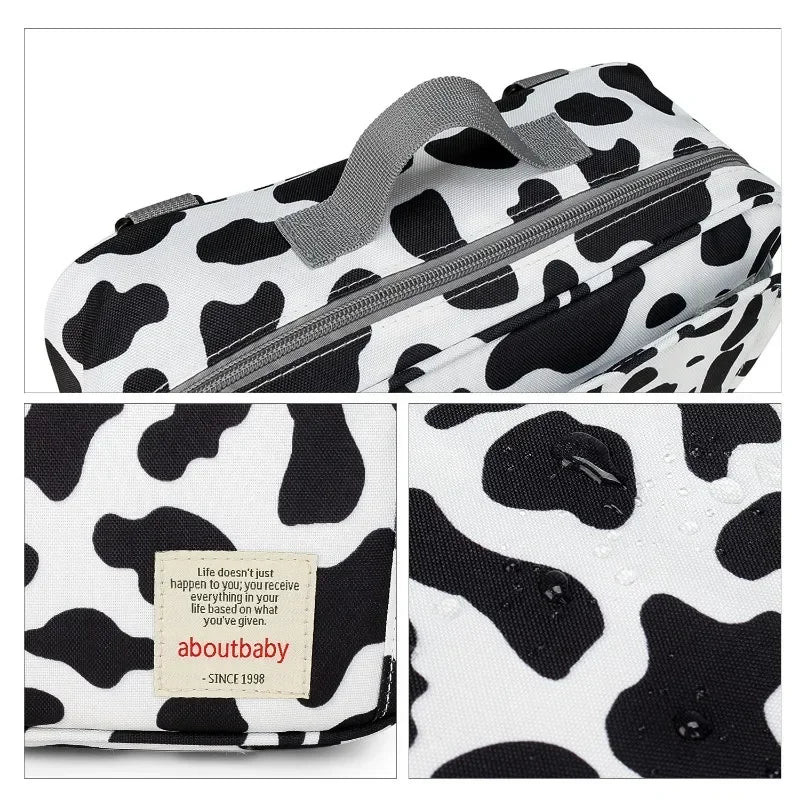 2024 Mommy with Baby Outdoor Travel New Waterproof Printed Cart Bag Storage Hanging Bag Diaper Bag Mommy Bag
