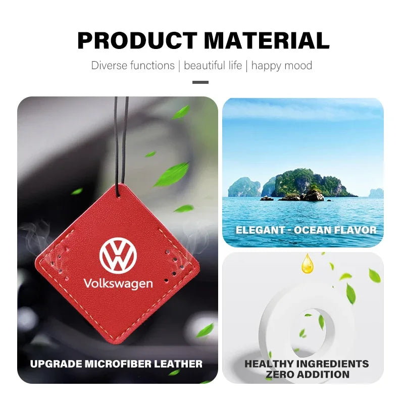 Car Fragrance Pendant Air Freshener Aromatherapy Perfume Tablet For Volkswagen VW Scirocco Jetta Beetle Golf 4 5 6 Passat Polo