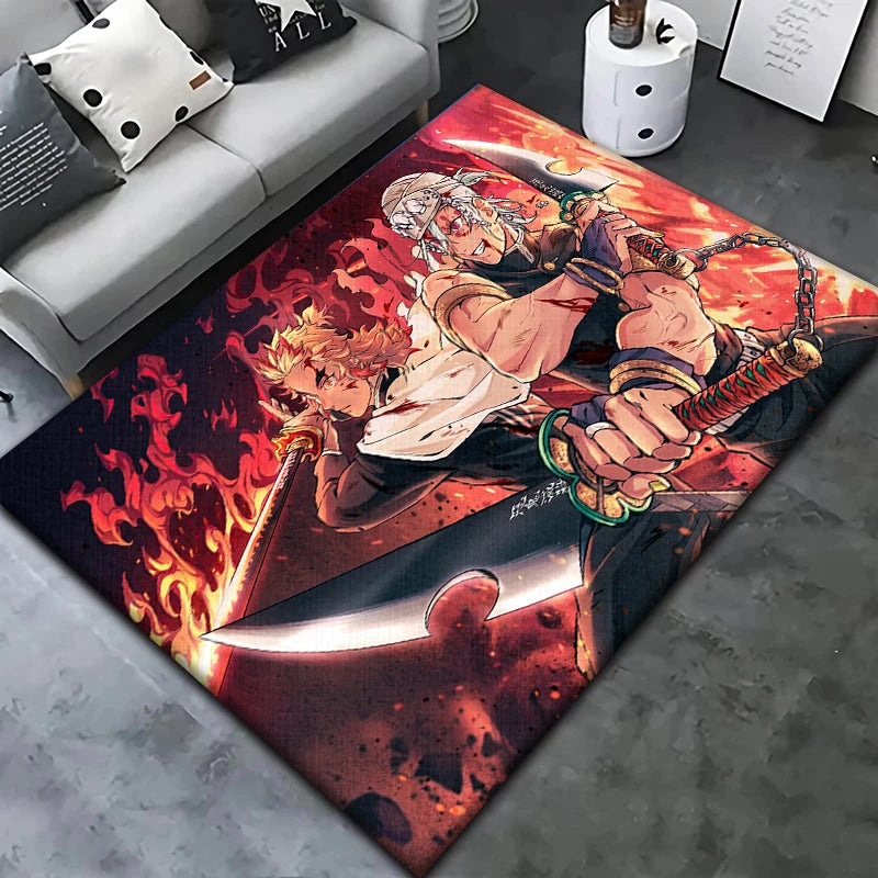 Anime Characters Carpet Living Room Home Decor Sofa Table Rug Anti Slip Chair Cushion Lounge Mat Picnic Camping Art