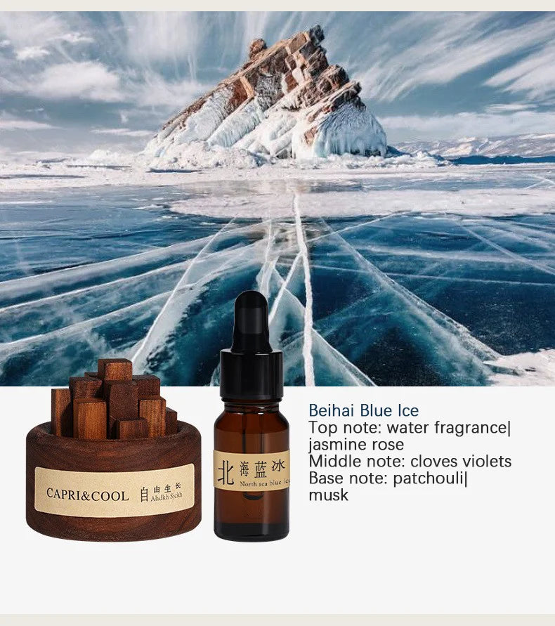 Fragrant Incense Natural Essential Oil Aromatherapy With Glass Dropper Black Walnut Wood Sticks Fragrance Car Air Freshener