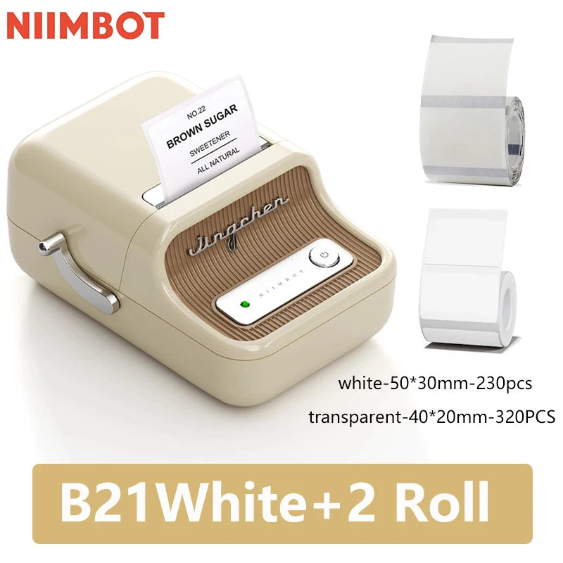 Niimbot B21 Mini Portable Thermal Label Printer Mini Adhesive Sticker Printers for Home Office For Mobile Phone NEW