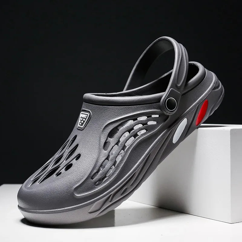 Summer Beach Men Sandals Breathable Men Casual Shoe Hole Shoes Light Clogs Home Garden Outdoor Male Flat Slippers Big Size 39-49