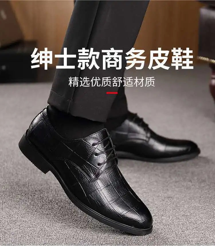 Classic Men's Leather Shoe Autumn Men Business Dress Shoe British Comfort Casual Social Shoe Male Allmatch Wedding Shoes