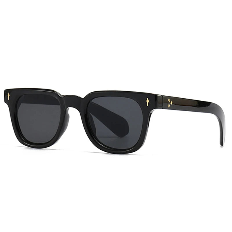 SHAUNA Retro Square Men Rivets Sunglasses Shades UV400 Fashion Women Green Sun Glasses