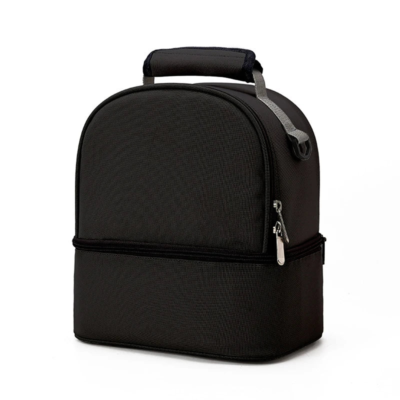 Fashion Insulation Double Layer Pack Solid Color Large Capacity Mommy Bag Cool Travel Picnic Portable Food Handbag Baby Bags