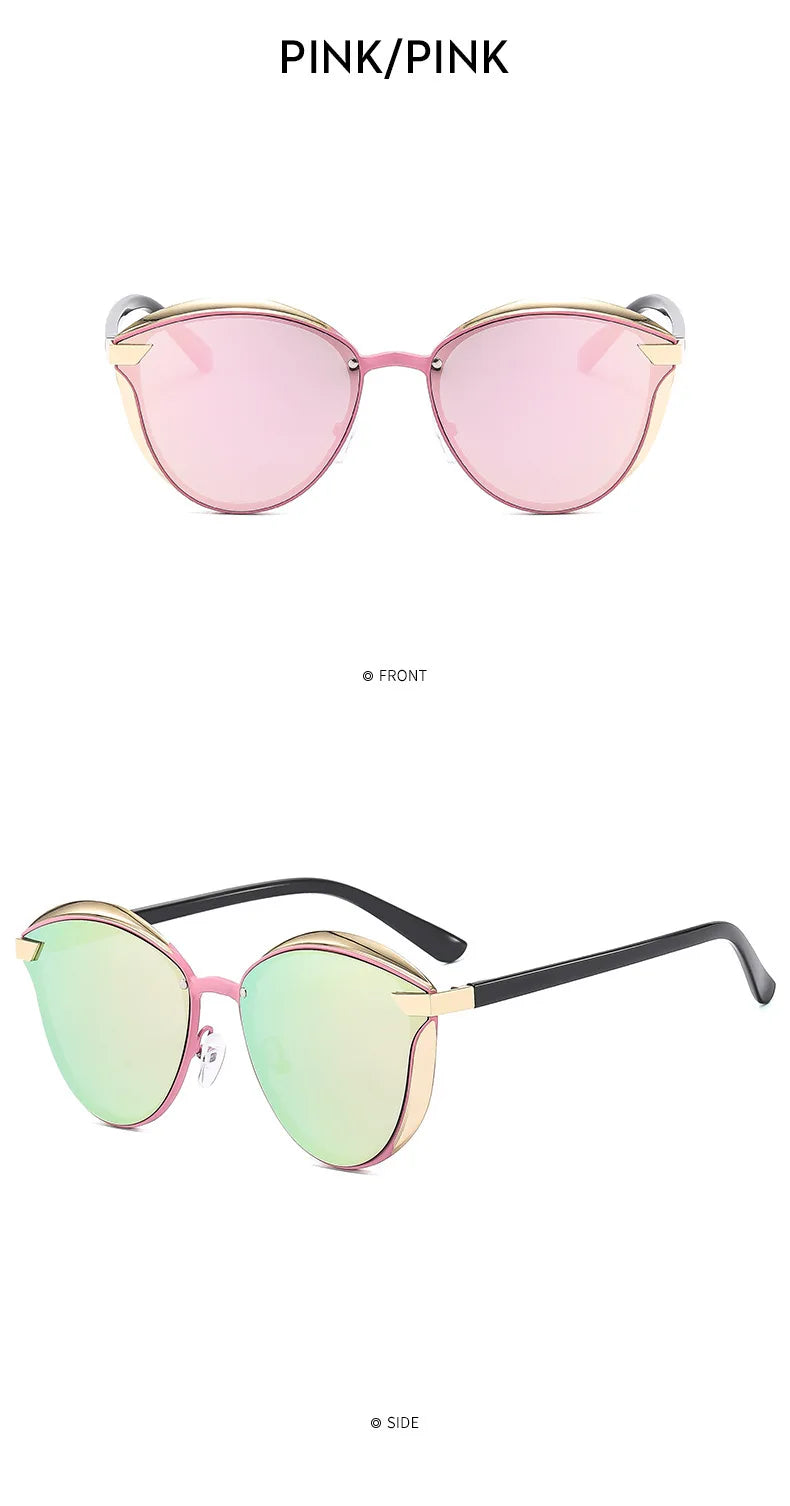 New Style Polarized Sunglasses For Women Catmore Round Sun Glass Ladies Woman Eyewear Accessory UVAB Protection