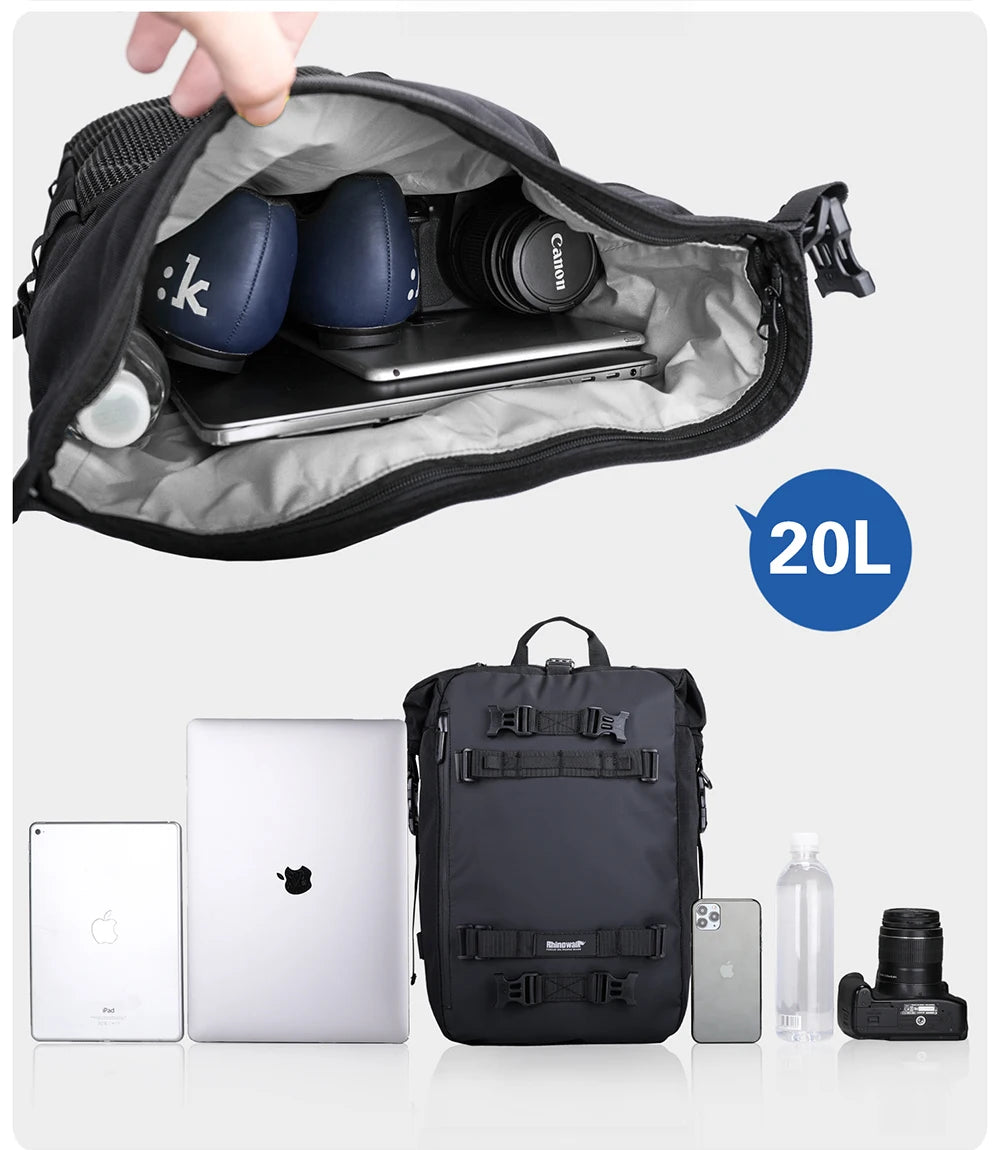 Motorbike Motorcycle Luggage Pack Multi-Function Waterproof Motocross Rear Seat Bag 10L 20L 30L Outdoor Riding Backpack