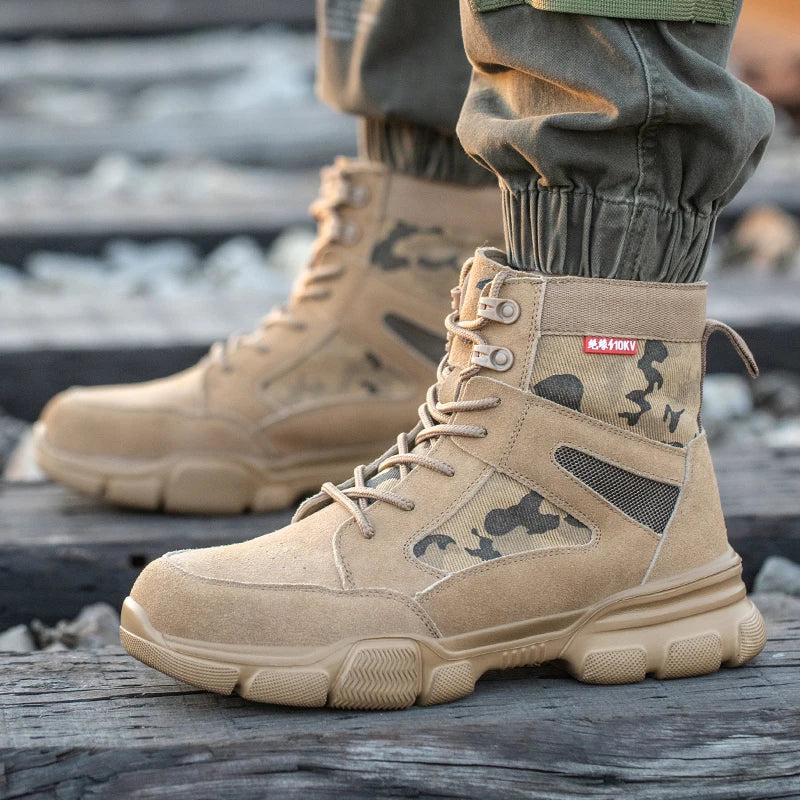 Sneakers Indestructible Shoes Work Safety Shoes With Steel Toe Cap Puncture-Proof Male Security Protective Shoes Tactical Boots