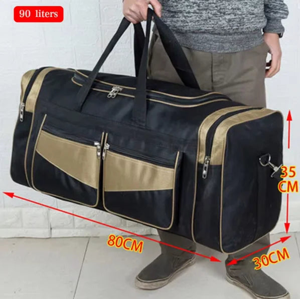 60L 90L Travel Duffle Handbags Large Traveling Tas For Women Men Gym Fitness Luggage Outdoor Bag Sack Trip Shoulder Pack XA15WD