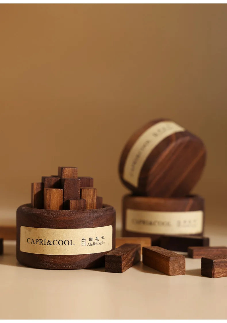 Fragrant Incense Natural Essential Oil Aromatherapy With Glass Dropper Black Walnut Wood Sticks Fragrance Car Air Freshener