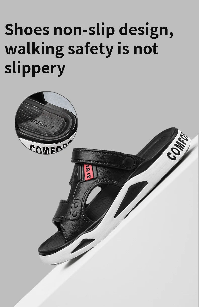 Men's Slippers Summer New Sandals EVA Light Adult Thick-soled Beach Shoes Non-slip Open-toe Sandals for Outdoor