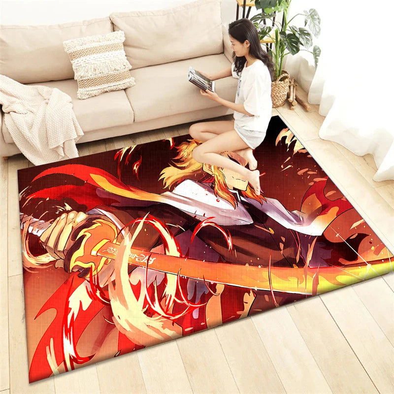 Anime Characters Carpet Living Room Home Decor Sofa Table Rug Anti Slip Chair Cushion Lounge Mat Picnic Camping Art