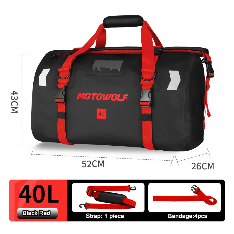 Waterproof Motorcycle Bag For K-TM 1290 BMW Yamaha 40/66L Large Capacity Outing Storage Package Moto Luggage Tailpack