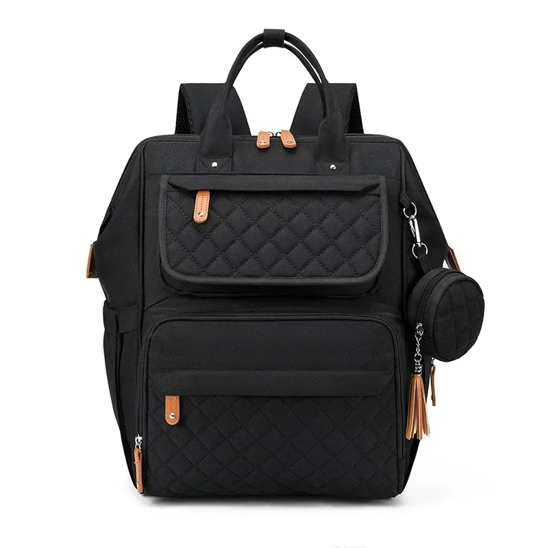 Milk Bottle Diaper Multi Compartment Maternal Christmas Large Capacity Mommy Bag Multi Functional Portable Mom Storage Backpack