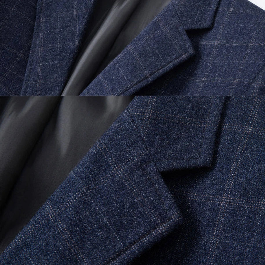 Men's Business Suit 2025 Fashionable Handsome Loose Fit Middle-Aged Father's Coat Casual Elegant Style for Mature Gentlemen
