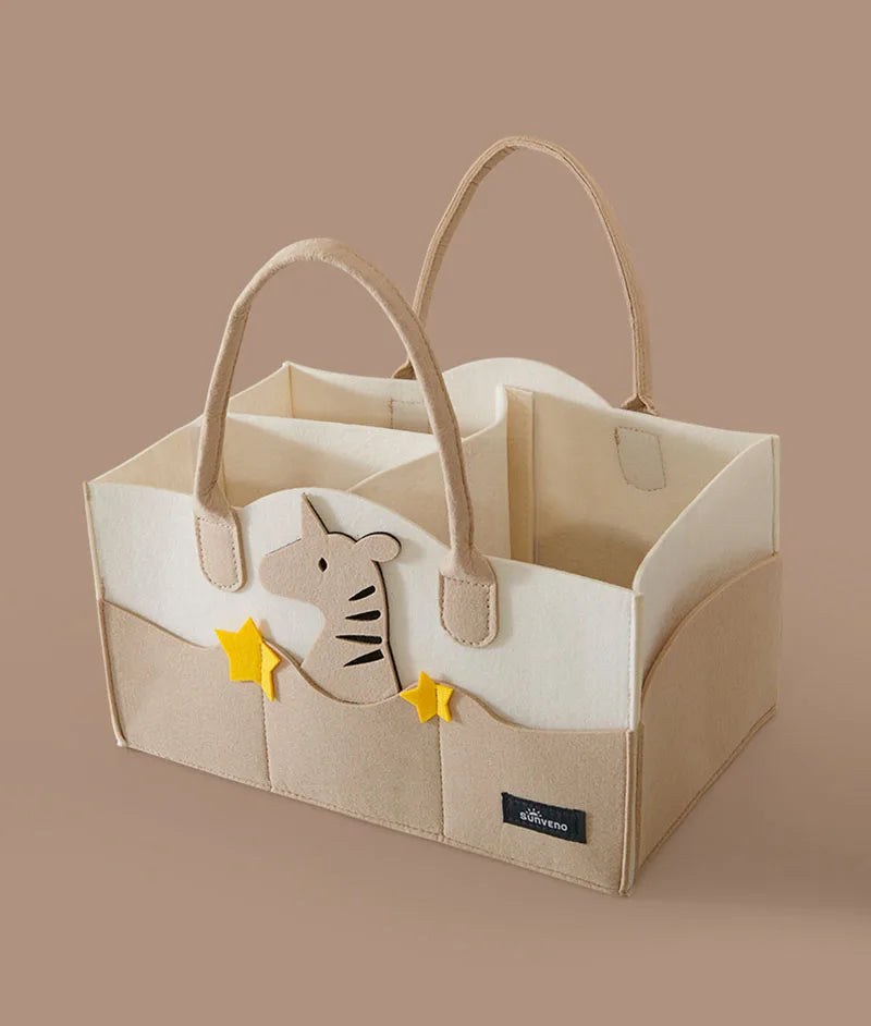 Felt Diaper Bag Baby Organizer Pockets handheld mummy bag mother and baby storage bag Nappies Organizer Portable Mom Tote Basket