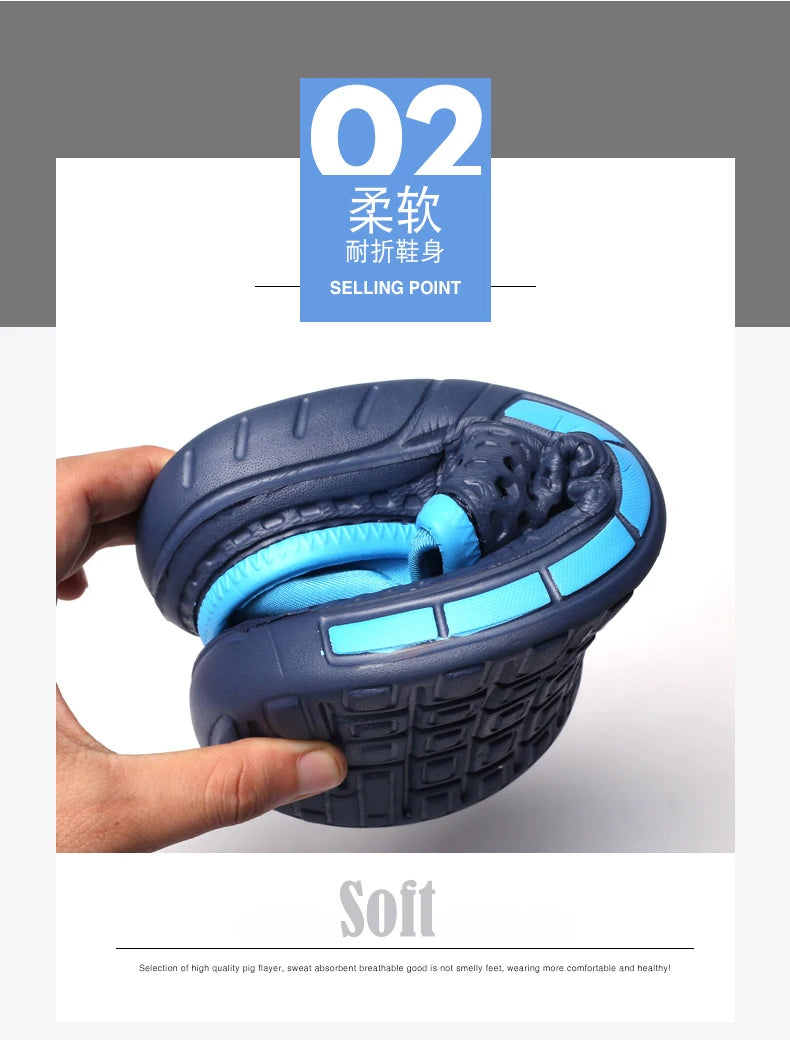Summer Beach Men Sandals Breathable Men Casual Shoe Hole Shoes Light Clogs Home Garden Outdoor Male Flat Slippers Big Size 39-49