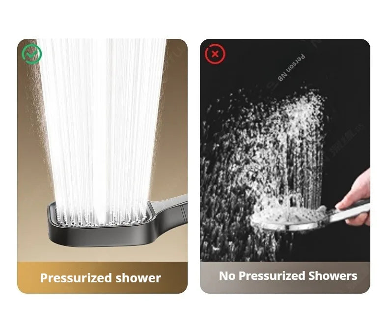 13cm Large Panel 3 Modes Shower Head High Pressure Massage Shower Head with Filter ABS Water Saving Bathroom Shower Nozzle