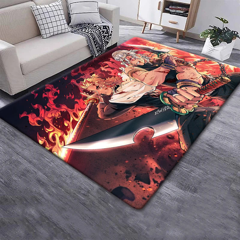 Anime Characters Carpet Living Room Home Decor Sofa Table Rug Anti Slip Chair Cushion Lounge Mat Picnic Camping Art