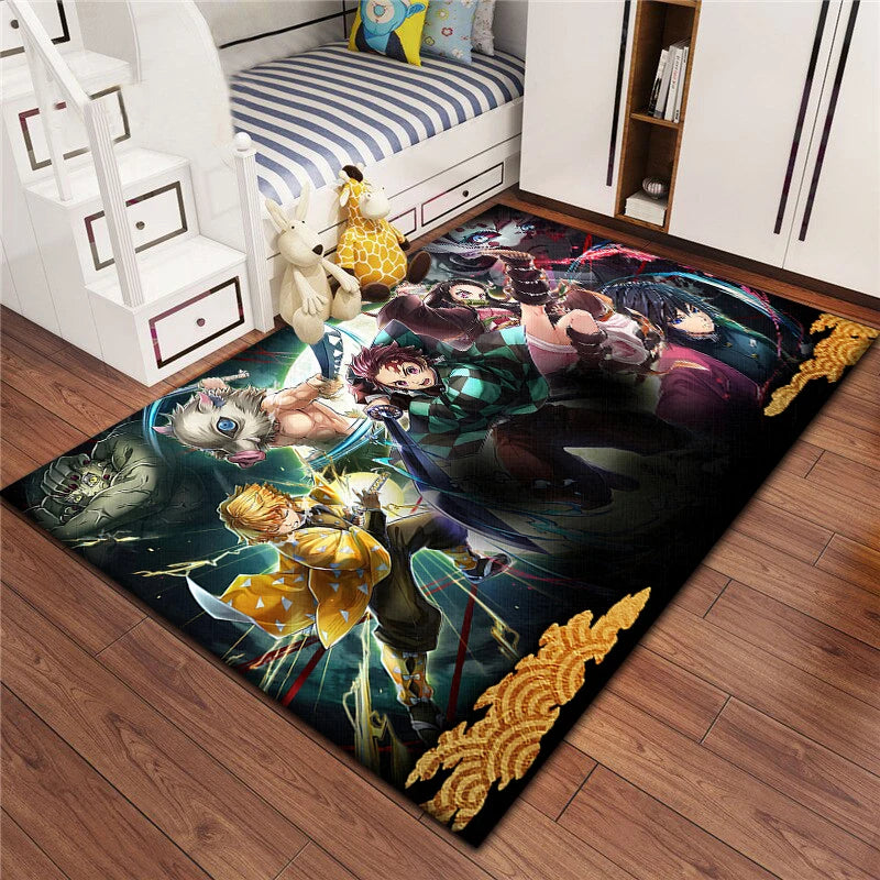 Anime Characters Carpet Living Room Home Decor Sofa Table Rug Anti Slip Chair Cushion Lounge Mat Picnic Camping Art