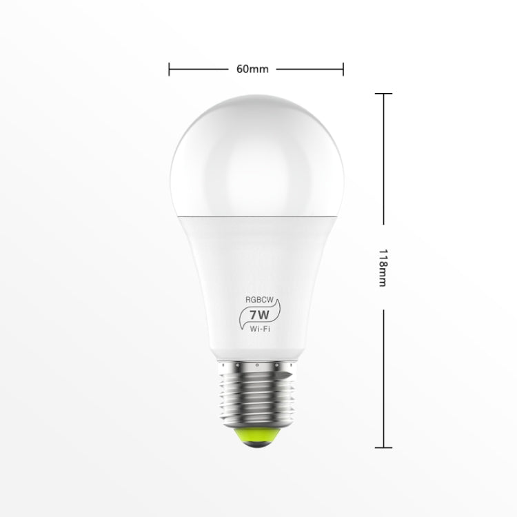 7W E27 RGBCW WIFI LED smart bulb wireless smart home automation light