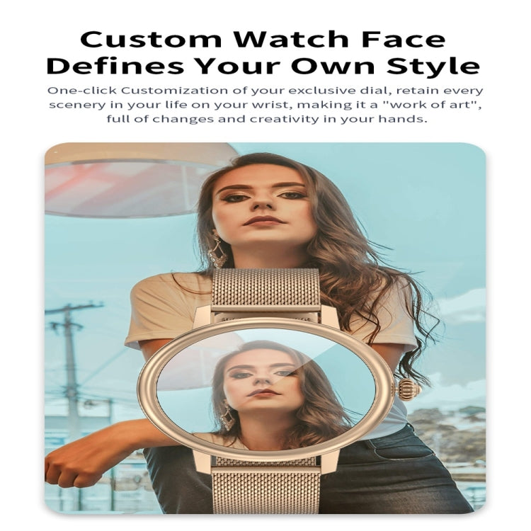 CF90 1.19 inch Steel Watchband Color Screen Smart Watch