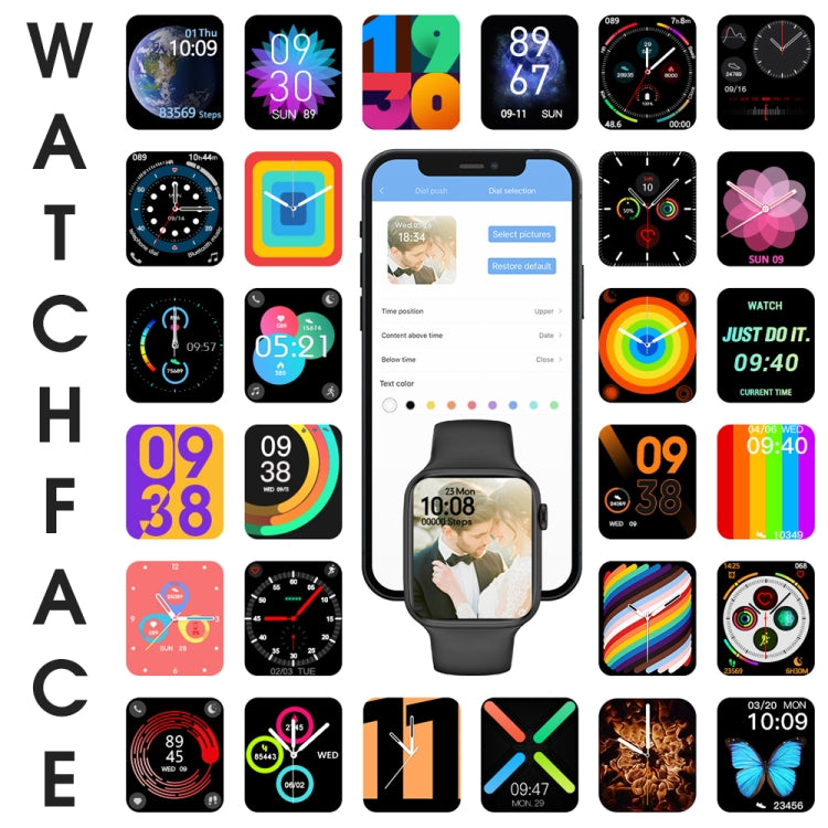 W38 1.9 inch Color Screen Smart Watch,Support Heart Rate Monitoring / Blood Pressure Monitoring