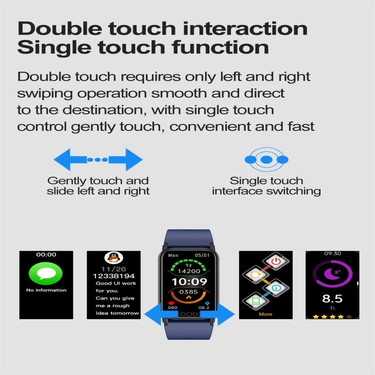 TK72 1.47 inch Color Screen Smart Watch, Support Heart Rate / Blood Pressure / Blood Oxygen / Blood Sugar Monitoring