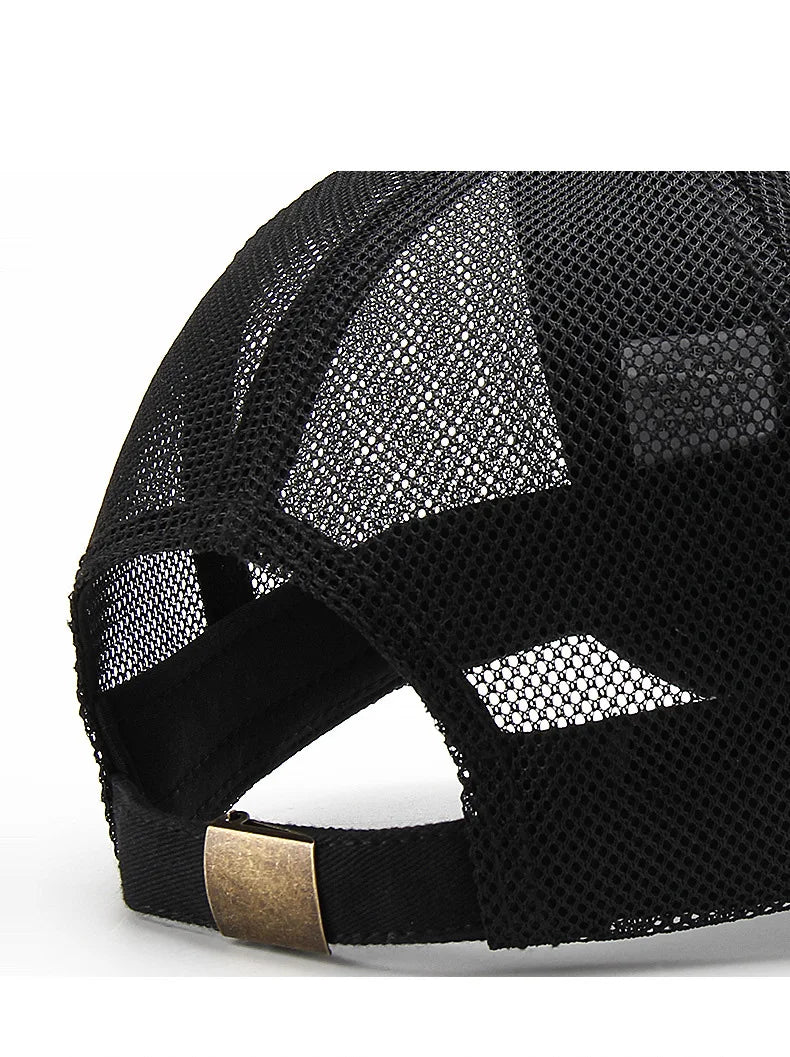 New Hat Men's Summer Thin High Top Baseball Cap Tide Big Head Fence Mesh Breathable Cap Sunscreen Sun Hat