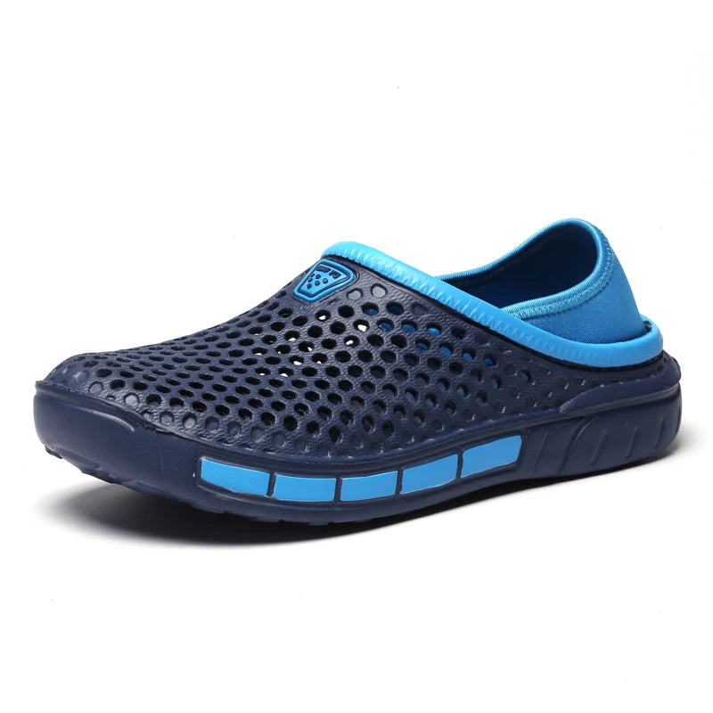 Summer Beach Men Sandals Breathable Men Casual Shoe Hole Shoes Light Clogs Home Garden Outdoor Male Flat Slippers Big Size 39-49