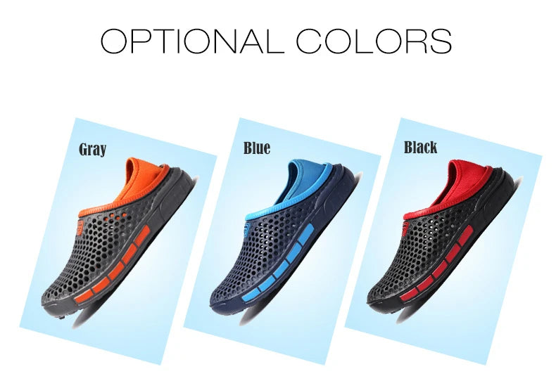Summer Beach Men Sandals Breathable Men Casual Shoe Hole Shoes Light Clogs Home Garden Outdoor Male Flat Slippers Big Size 39-49