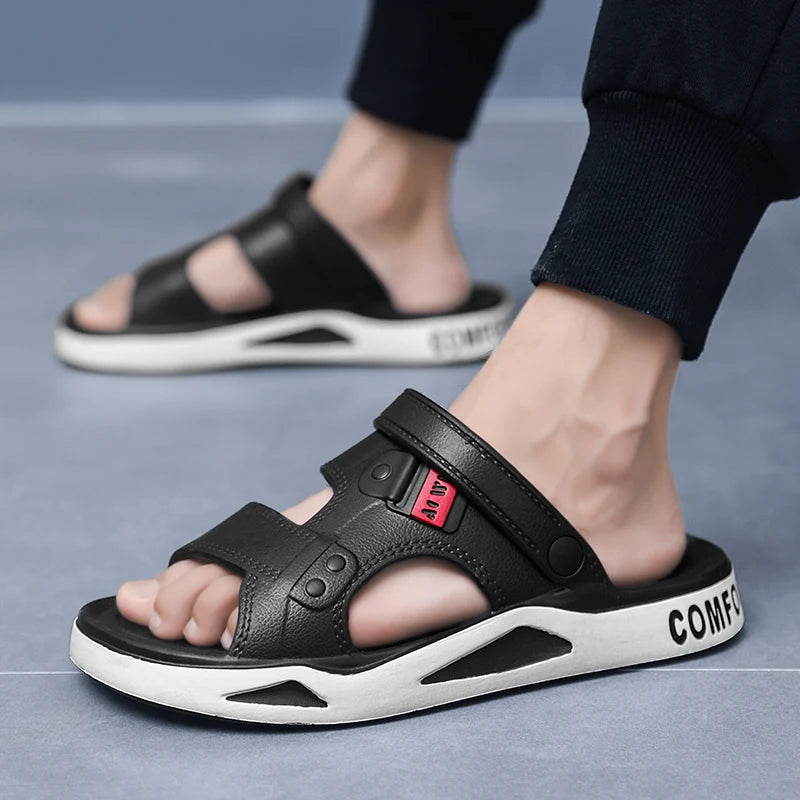 Men's Slippers Summer New Sandals EVA Light Adult Thick-soled Beach Shoes Non-slip Open-toe Sandals for Outdoor