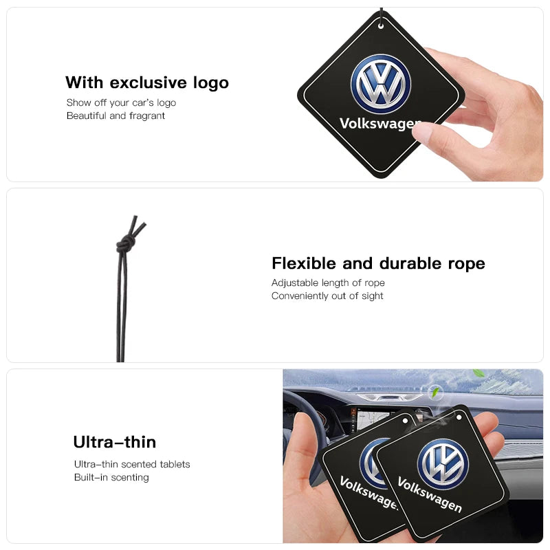 Cologne Fragrance Hyacinthoides Car Perfume Ornaments For VW GTI Polo Golf Passat Tiguan Arteon Touareg Taigo Caddy Jetta Beetle