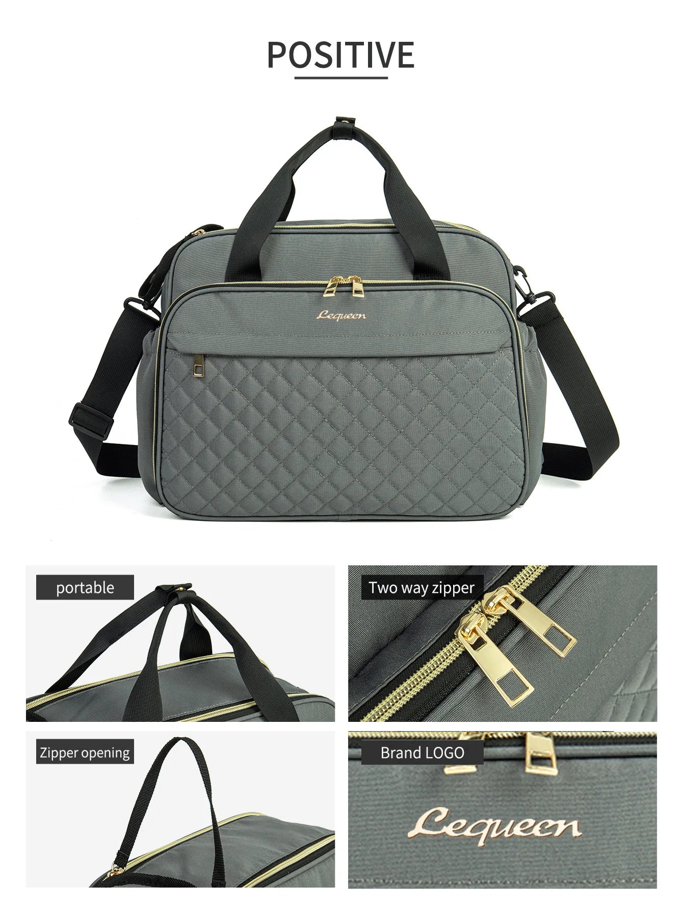 LEQUEEN Baby Diaper Bag Large Capacity Bag for Moms Baby Stroller Organizer Travel Mother Maternity Bags for Baby Women Handbag