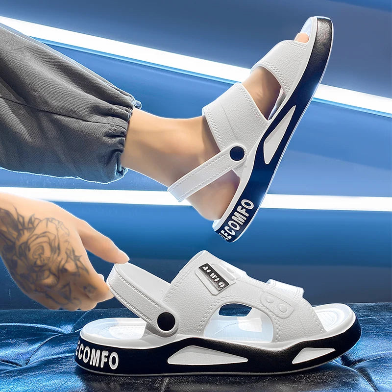 Men's Slippers Summer New Sandals EVA Light Adult Thick-soled Beach Shoes Non-slip Open-toe Sandals for Outdoor