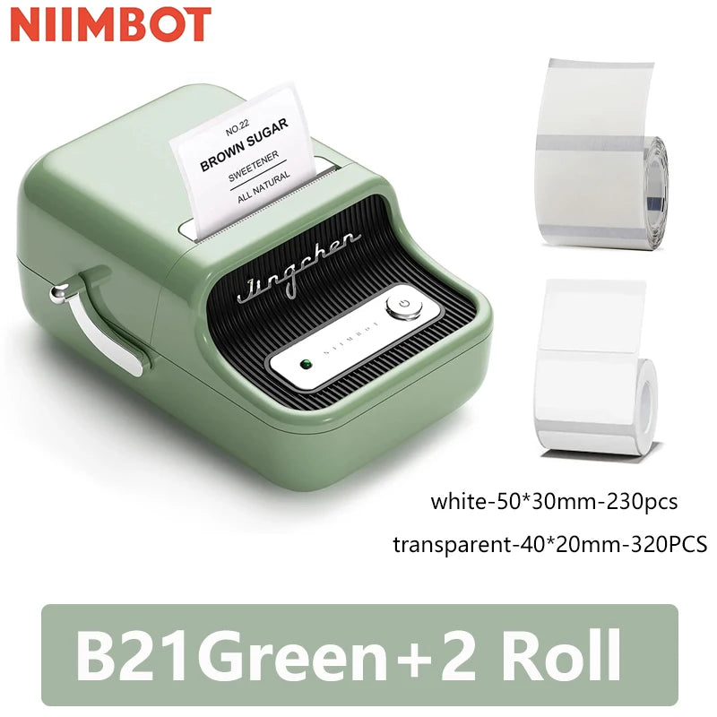 Niimbot B21 Mini Portable Thermal Label Printer Mini Adhesive Sticker Printers for Home Office For Mobile Phone NEW