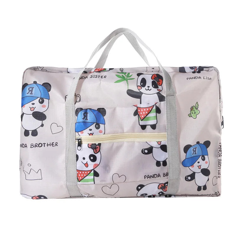 Oxford Foldable Duffel Bag Travel Organizer Weekend Hand Bags Portable Suitcases Large Travel Clothing Storage Bag Women's Tote
