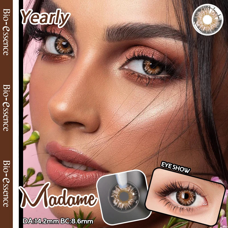 Bio-essence 1 Pair Colored Contact Lenses Natural Look Brown Eye Lenses Gray Contact Blue Lenses Fast Delivery Green Eye Lenses