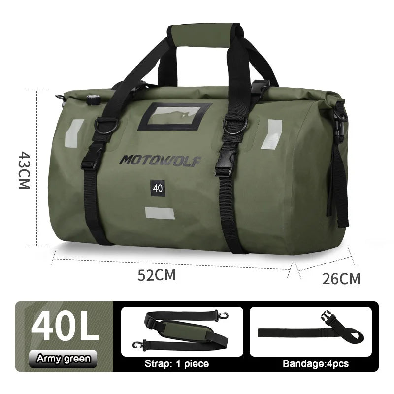 Waterproof Motorcycle Bag For K-TM 1290 BMW Yamaha 40/66L Large Capacity Outing Storage Package Moto Luggage Tailpack