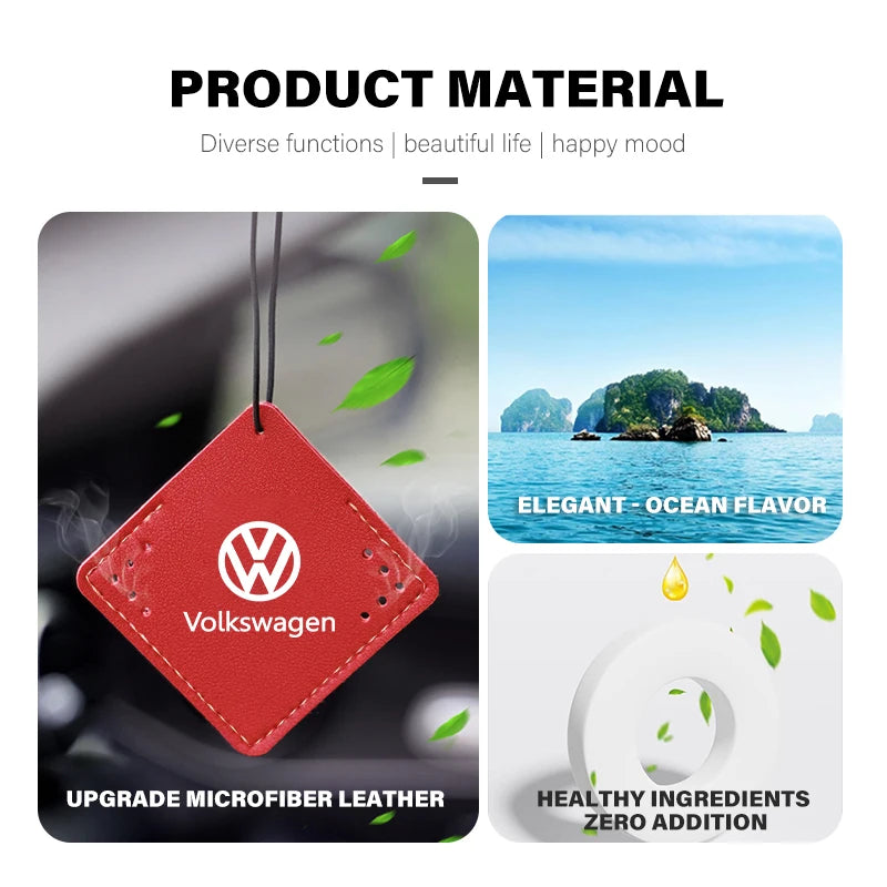 Car Fragrance Pendant Air Freshener Aromatherapy Perfume Tablet For Volkswagen VW Scirocco Jetta Beetle Golf 4 5 6 Passat Polo