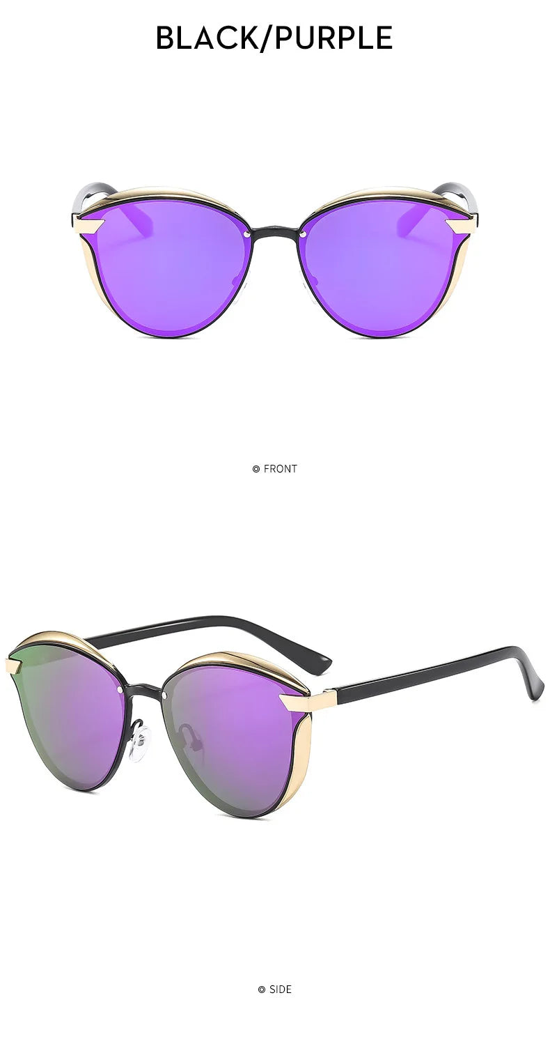 New Style Polarized Sunglasses For Women Catmore Round Sun Glass Ladies Woman Eyewear Accessory UVAB Protection