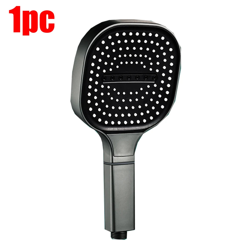 13cm Large Panel 3 Modes Shower Head High Pressure Massage Shower Head with Filter ABS Water Saving Bathroom Shower Nozzle